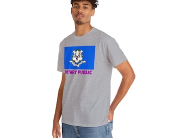 Connecticut State Flag Notary T-Shirt | Unisex Notary Public T-Shirt