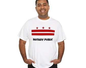 Washington D.C. Flag Notary T-Shirt | Unisex Notary Public T-Shirt