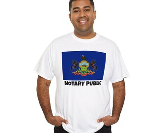 Pennsylvania State Flag Notary Public Tee | Unisex Notary Public Shirt