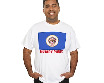 Minnesota State Flag Notary T-Shirt | Unisex Notary Public T-Shirt