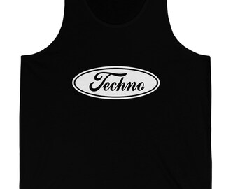 Ford Techno Graphic Tank Top (Techno, House Music, DJ, Unisex Tank Top) Ford Detroit Techno Tank