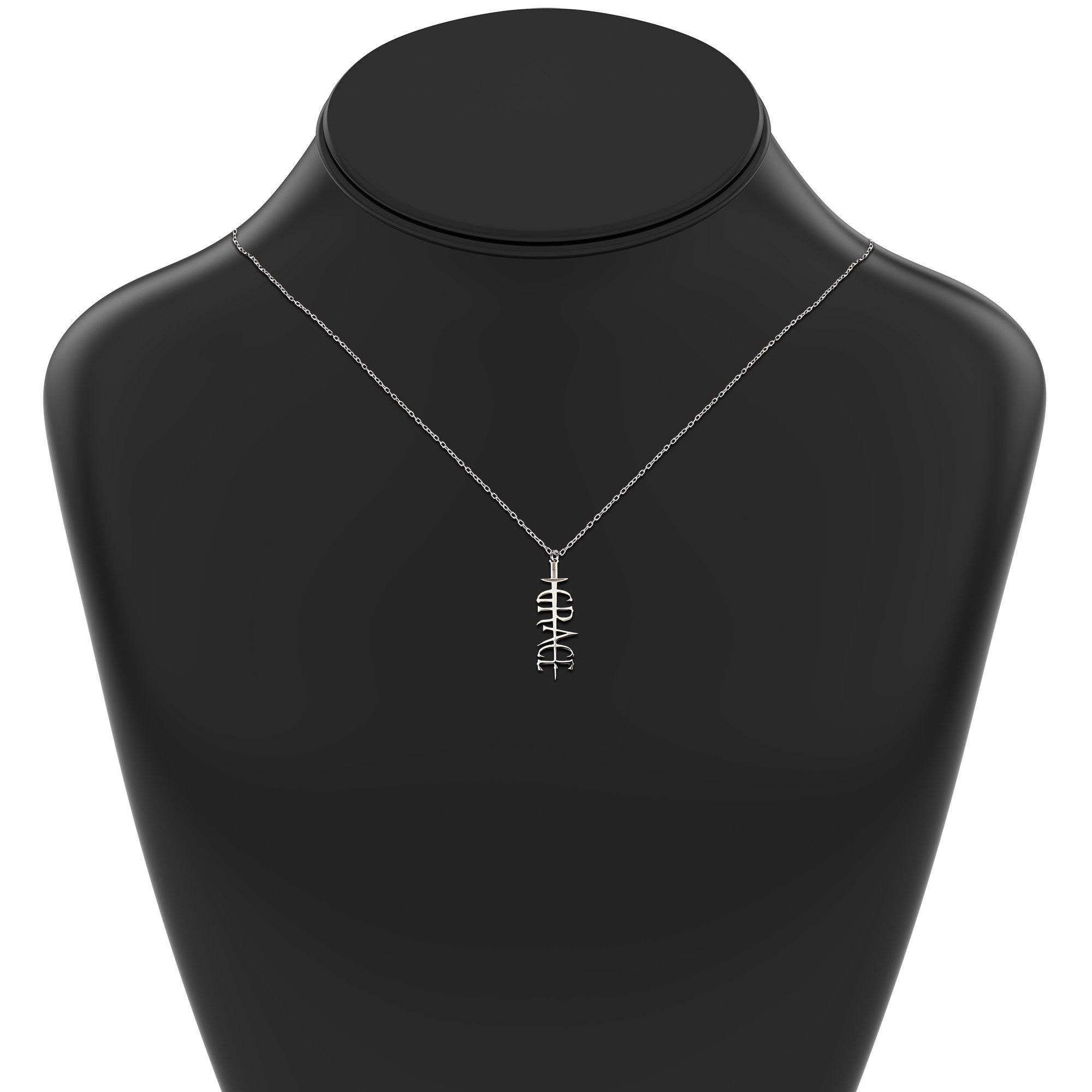 Wednesday Font Name Necklace Fencing Sword Name Necklace Addams Family