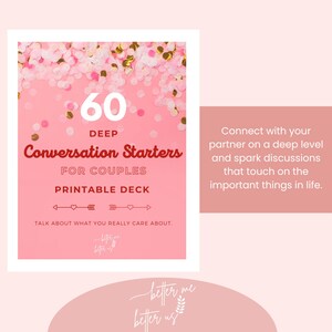 Baraja de cartas imprimible: Iniciadores de conversaciones profundas para parejas / Temas de conversación para citas nocturnas / PDF / Imprimible