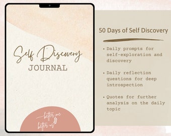 Digital Self Discovery Journal | PDF | Printable | Adobe PDF Reader | GoodNotes iPad | Android Tablet