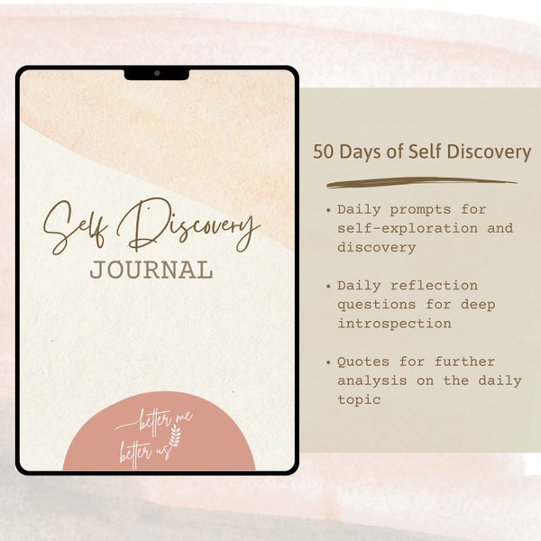 Digital Self Discovery Journal | PDF | Printable | Adobe PDF Reader | GoodNotes iPad | Android Tablet