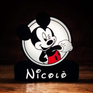 Personalized Cartoon Character Lamp - LightBox with Name