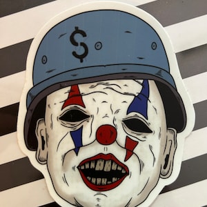 Large SCARY CLOWN Sticker / Laptop Decal