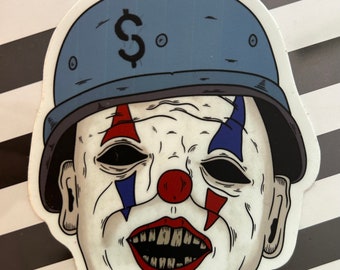 Large SCARY CLOWN Sticker / Laptop Decal