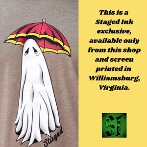 Cute ghost with umbrella t shirt