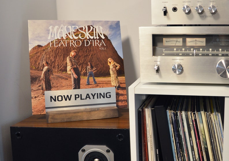 Yamaha Logo Vinyl Record Display, LP Record Sleeve Holder, Music Lover Album Holder, Audiophile