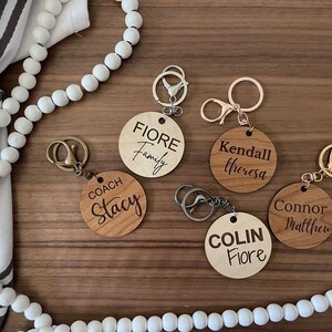Custom Wood Name Tag: Personalized Keychain, Backpack Charm