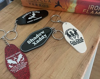 Fourth Wing Inspired Acrylic Keychain: Booktok Dragon Rider Gift