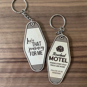 Schitts Creek inspired Keychains, Schitts Creek inspired Gifts, Rosebud Motel inspired Keychain, Gift Ideas, Stocking Stuffers