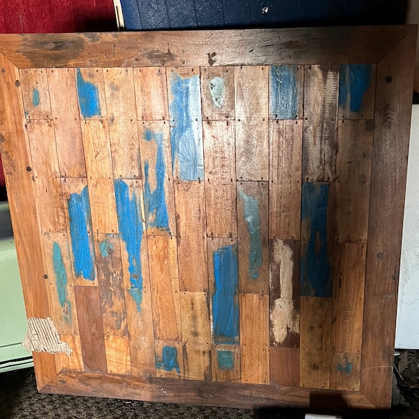 Reclaimed shipwreck table