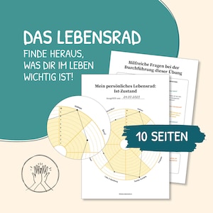 Lebensrad, Selbstreflexion, Glück, Balance, Therapie, Depressionen, Vorlage, PDF, deutsch, Psychotherapie, Reflexion, Selbsthilfe, Vorlage