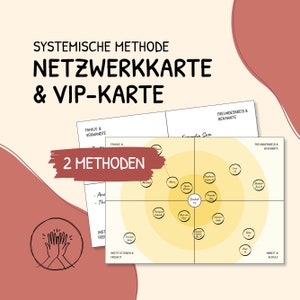 Systemische Methode, Therapie, Soziale Arbeit, VIP-Karte, Netzwerkkarte, Ressourcen entdecken, Reflexion, digitale Vorlage, deutsch, PDF