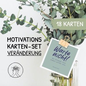 Motivationskarten, Affirmationskarten, Mutmachkarten, Geschenk, Karten, Zitate, Geschenkkarten, Sprüchekarten, Veränderung, deutsch