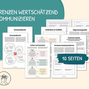Setting boundaries, naming boundaries, demarcation, self-care, empowerment, therapy, social work, social skills, demarcation, German image 2