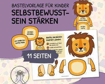 Strengthen self-confidence, resources, craft template for children, social work, kindergarten, school social work, therapy, pdf, German