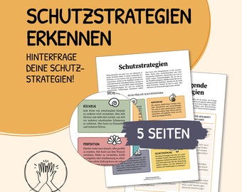 Stratégies de protection dysfonctionnelles, stratégies d'adaptation, besoins, thérapie, psychologie, travail social, feuilles de travail, modèle, pdf