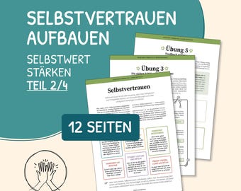 Selbstvertrauen aufbauen, Selbstwert stärken Workbook, Resilienz stärken, Selbstliebe, digitaler Download, deutsch