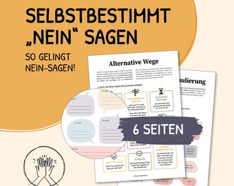Dire non de manière autonome, thérapie, travail social, fixer des limites, compétences sociales, communiquer les besoins, modèle numérique, allemand