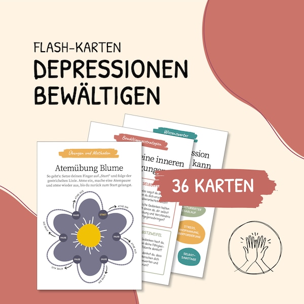 Flash cards depression, coping with depression, flash cards, flash cards, therapy, DBT