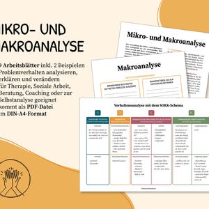 May include: A set of nine worksheets for analyzing and changing problem behavior. The worksheets are designed for use in therapy, social work, counseling, coaching, or self-analysis. The worksheets are in PDF format and are A4 size.