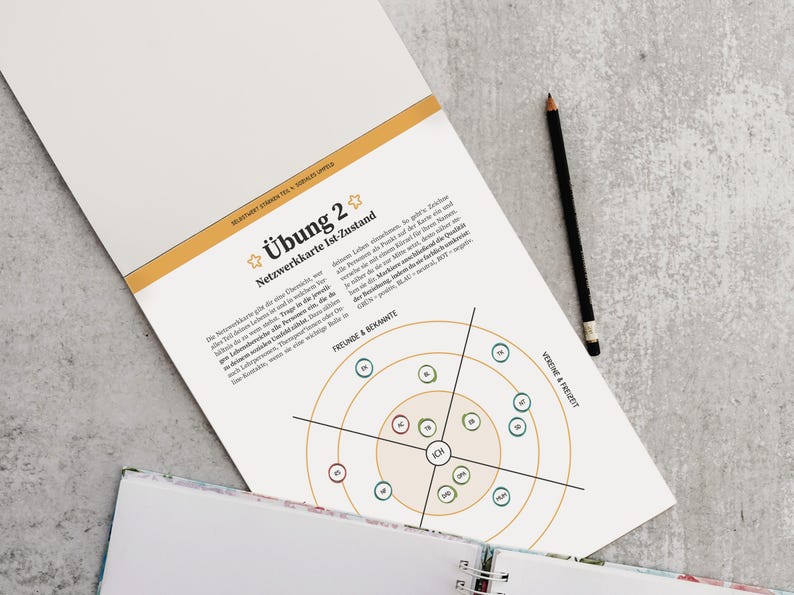 My social environment, network map, building self-esteem, social resources, self-care workbook, setting boundaries, psychology, PDF image 4