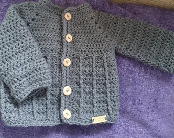 Baby boy crochet  cardigan