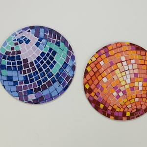 6 Inch Disco Ball Magnet Art | Hand Painted | Acrylic | Always One Of A Kind