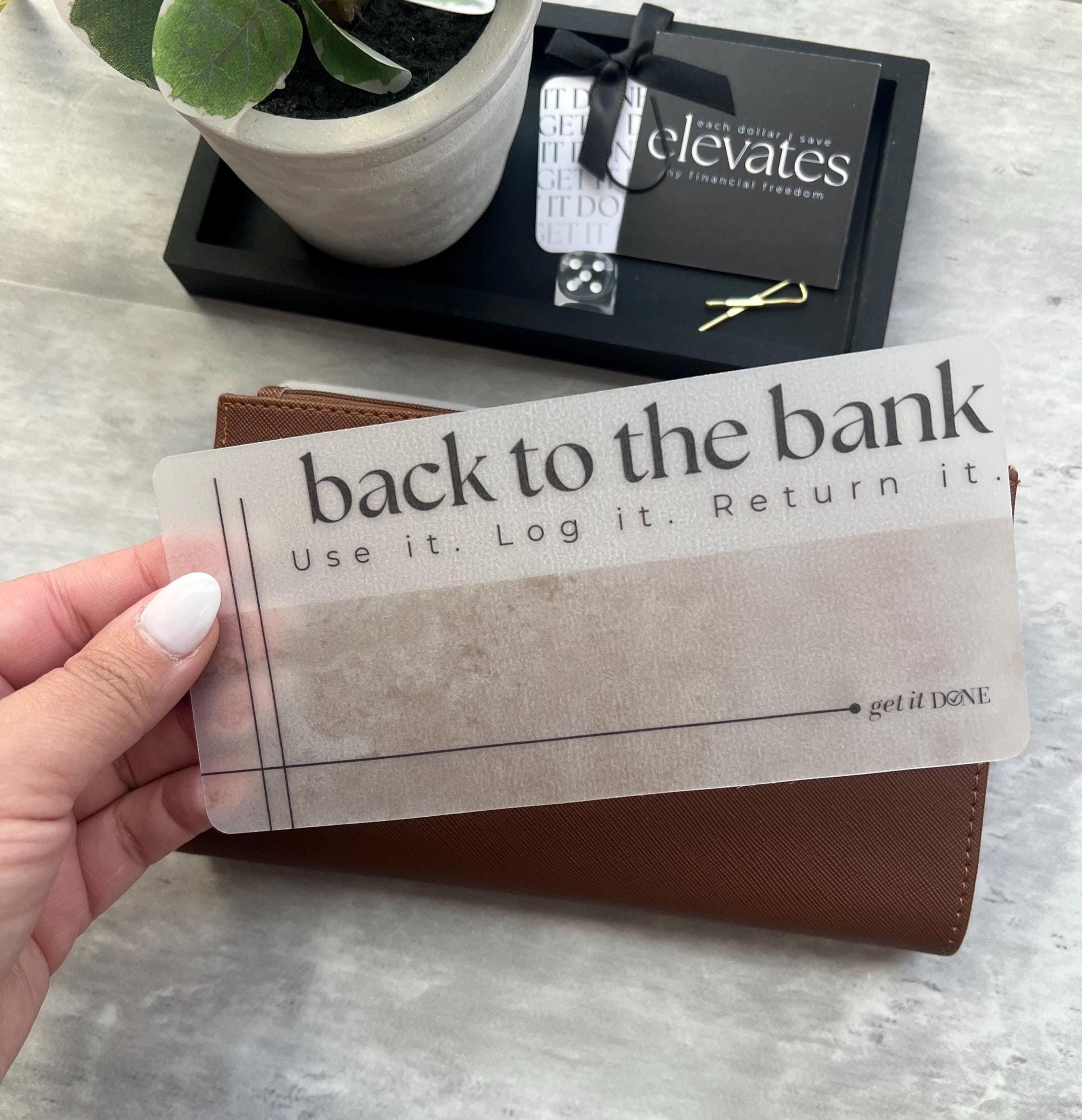 Back to the Bank Insert | Cash Envelope System| Cash Stuffing & Sinking ...