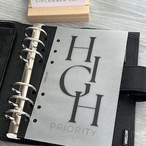 High Priority Dashboard – A6 Personal Size, Matte Vellum | Blush & Breeze Collection