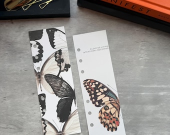 Butterfly Half Dashboard | A6 Personal | Luxe Linen Paper | Layering Insert | Minimal Planner Divider