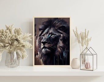 Lion And Lioness Wall Art Lion Wall Art Canvas Wall Art Lion Lion Digital Art Lion Art Wallpaper Lion Wall Art Lion Canvas Wall Art