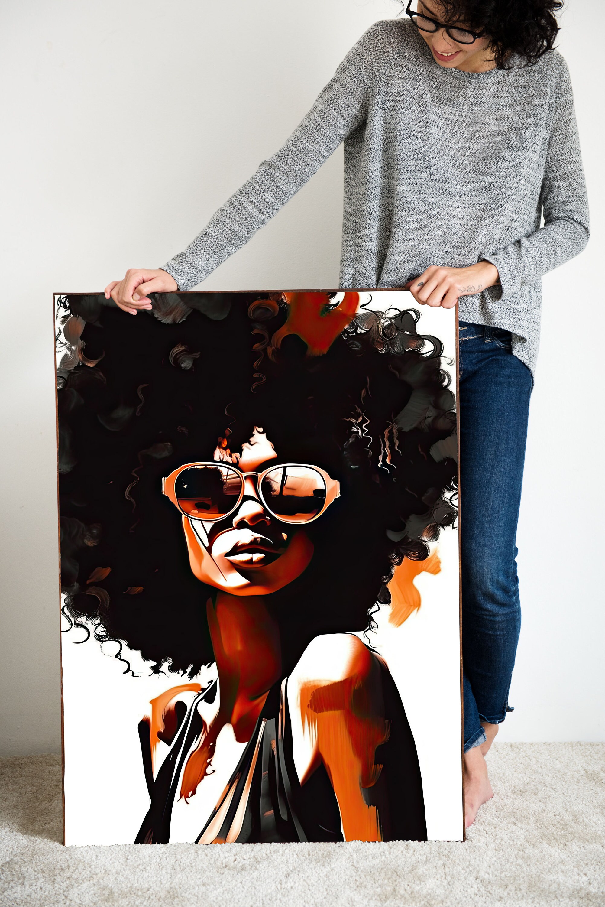 Black Woman Art, Fashion, Black Woman Wall Art, Black Girl Wall Art