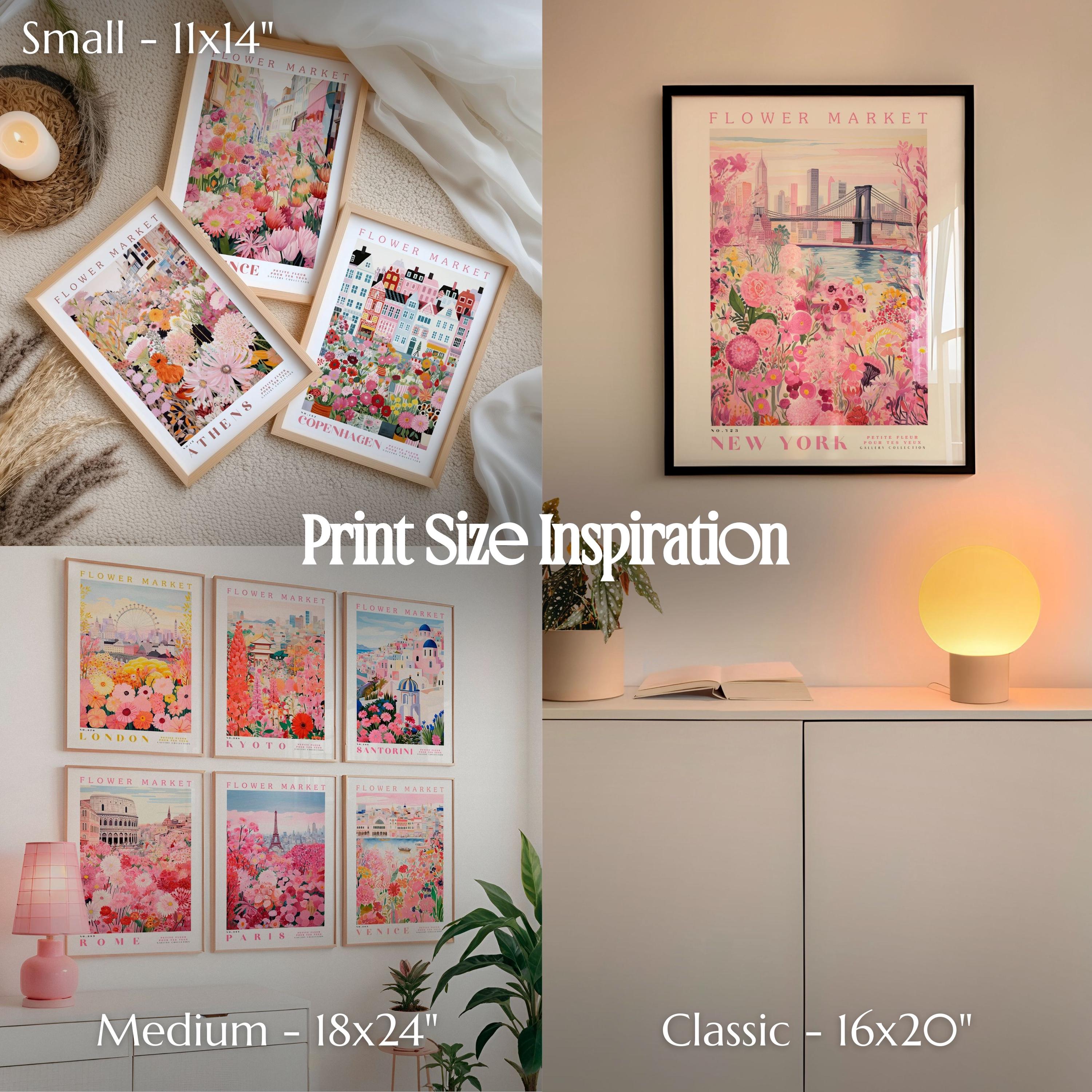 Set of 3 Prints - Flower Market Wall Art – Romantic Floral Art - City ...