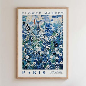 Paris, Flower Market Prints,  Flower Prints, Romantic Art, City Prints, Travel Art Prints, Botanical Prints, Floral Print, Wall Art