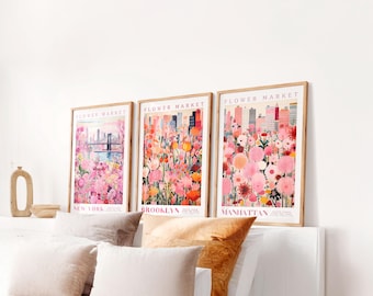 Set of 3 - Manhattan, Brooklyn, New York