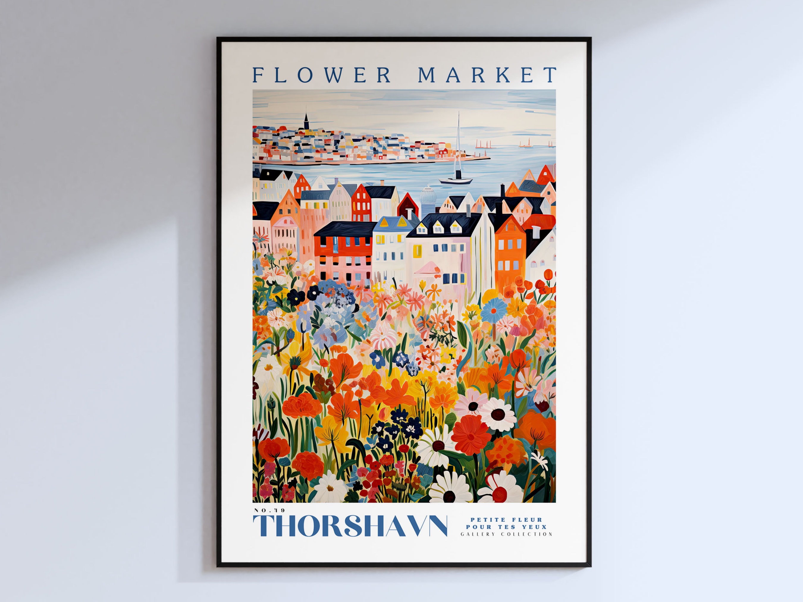Flower Market Thorshavn Print, Faroe Island Travel Art, Botanical Wall Art,  Green Wall Art, Trendy Wall Art, Floral Illustration, Yellow Art - Etsy