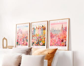 Set of 3 - London, Amsterdam, Barcelona