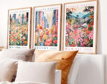 Set of 3 - Hawaii, Boston, New York