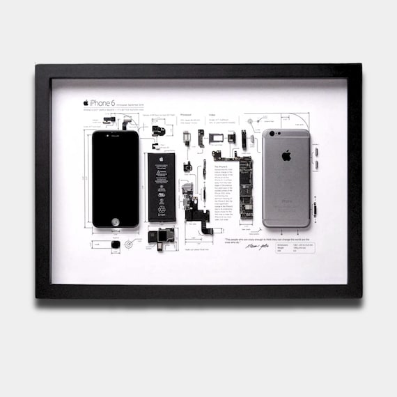 iPhone 6s 分解図 アートフレーム IPhone 6 Teardown Template, iPhone Teardown, Framed Iphone, iPhone