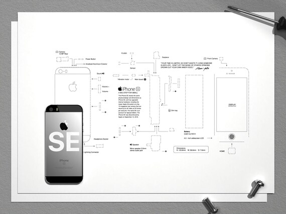 iPhone 6s 分解図 アートフレーム - メルカリ