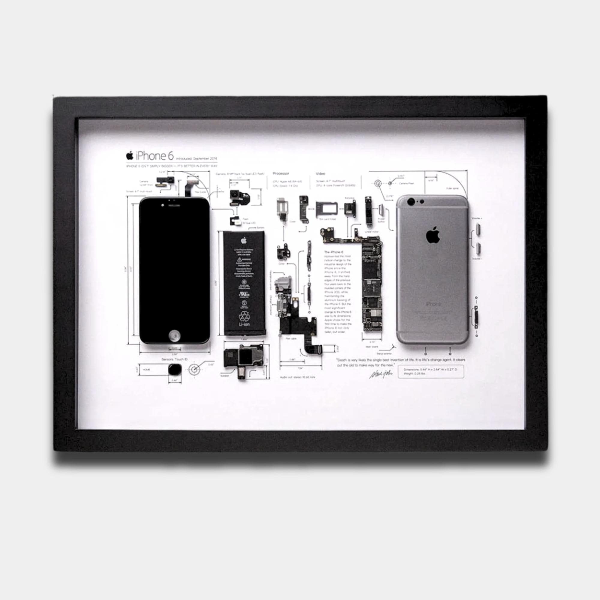IPhone 6 Teardown Template, iPhone Teardown, Framed Iphone, iPhone