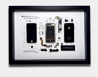 IPhone 7 Plus Teardown Template, iPhone Teardown Template, Framed