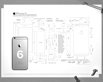 iPhone 6 teardown template, iPhone teardown, framed iPhone, iPhone frame