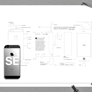 iPhone SE frame template, iPhone teardown, framed iPhone, iPhone Wall Art, iPhone Frame Art
