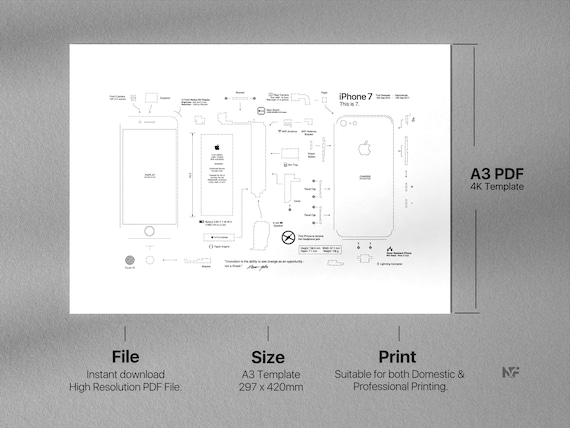 iPhone 7 分解アートフレーム付き