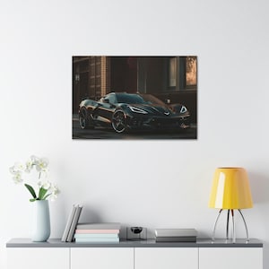 C8 Corvette Pittura / Alta qualità / Arte su tela / Stampa murale / Poster auto